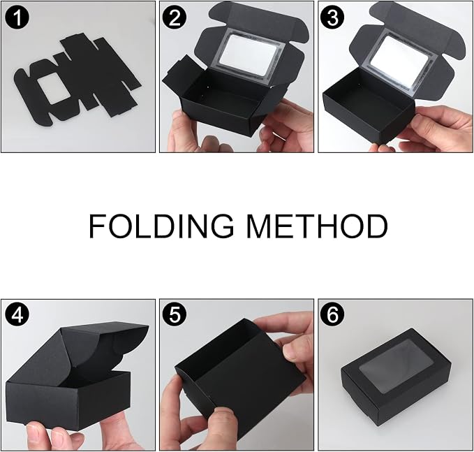 COTOPHER Soap Box, 30Pcs Small Soap Packaging Boxes 3.5x2.35x1.2 Inch Mini Kraft Boxes with Window Soap Boxes for Homemade Soap Candy Chocolate Bakery Cookies Soap Packaging