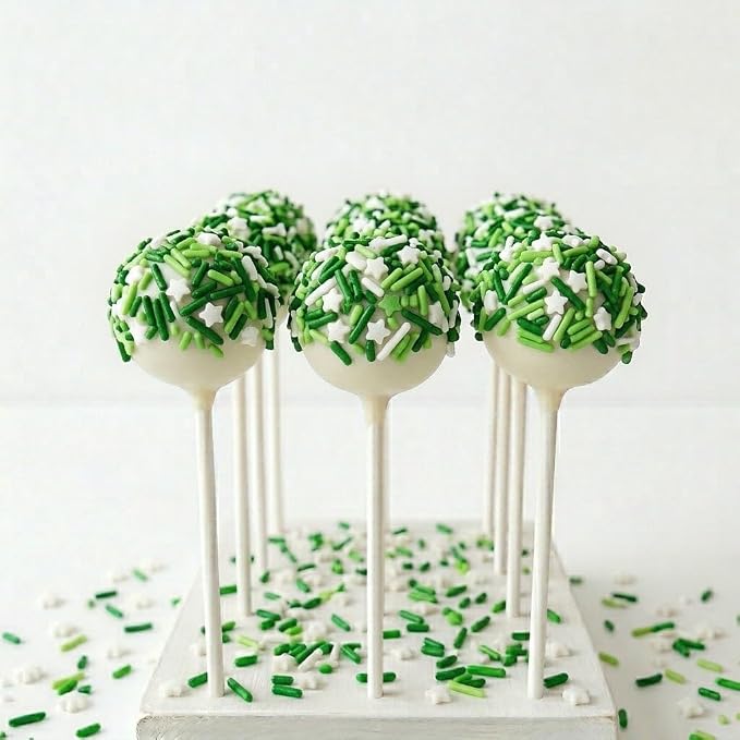 Manvscakes Sprinkles- Edible Cake and Cupcake Jimmies, Baking, Green topping Mix for Cookies, Ice Cream, Cake and Cupcake Decorating