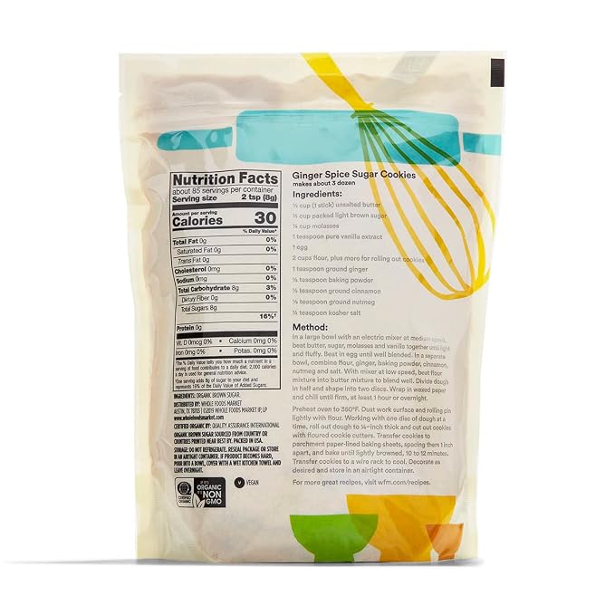 365 by Whole Foods Market, Organic Light Brown Sugar, 24 Ounce (Pack of 2)