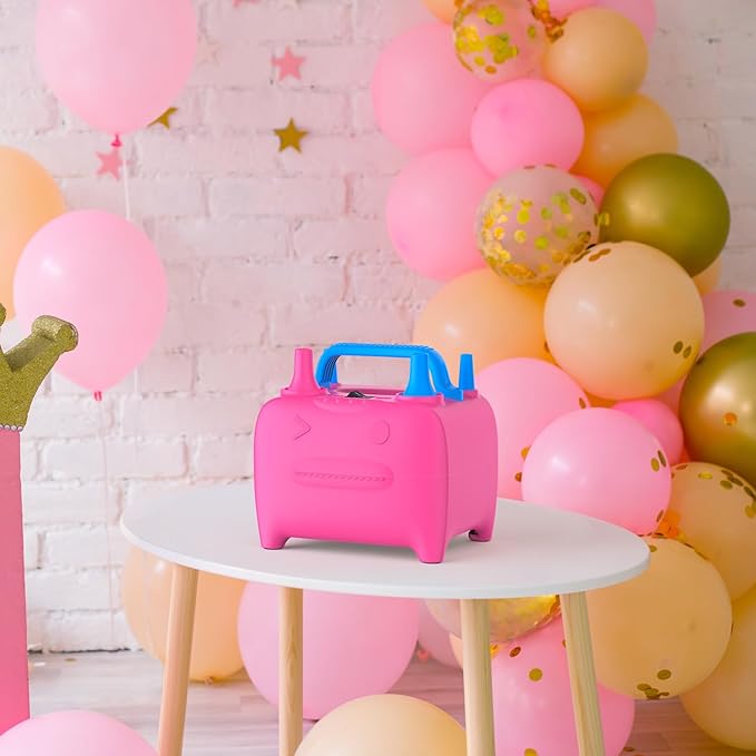 OWill Balloon Pump Electric, Multipurpose Balloon Inflator Electric Air Pump, Portable Dual Nozzle Balloons Air Pump Electric 600W Blow Machine for Party Decoration