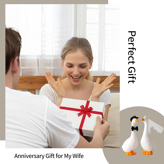 Fun Wedding Cake Toppers Unique Goose Cake Toppers, Couples Wedding Cake Decorations, Cool and Fun Wedding Cake Topper,Bride and Groom Engagement Anniversary