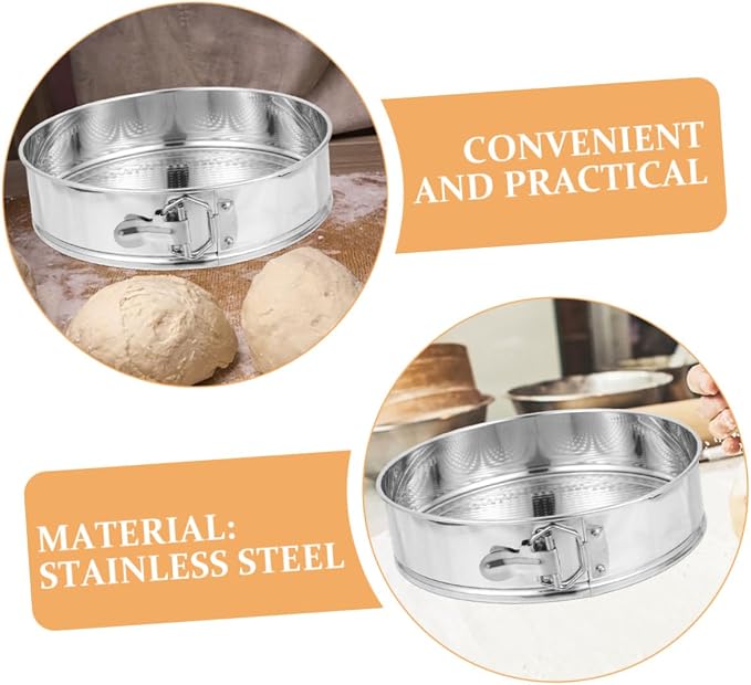 9-inch Stainless Steel Springform Cake Pan 304 Material with Removable Bottom and Secure Lock, Leakproof Cheesecake Mold for Home Baking and Oven Use