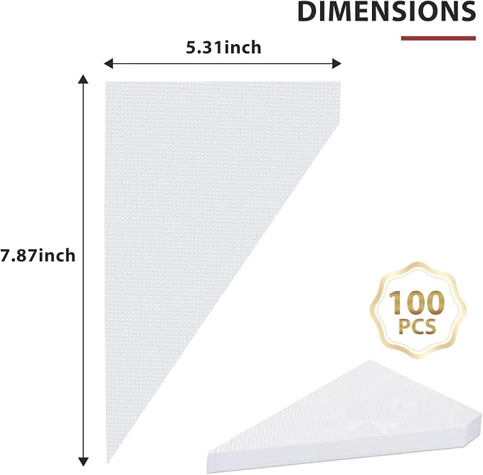 100pcs Disposable Small Piping Bags 8 inch, Mini Piping Bags, Pastry Piping Bags for Cream Frosting, Icing Bags for Cake and Dessert Decorations