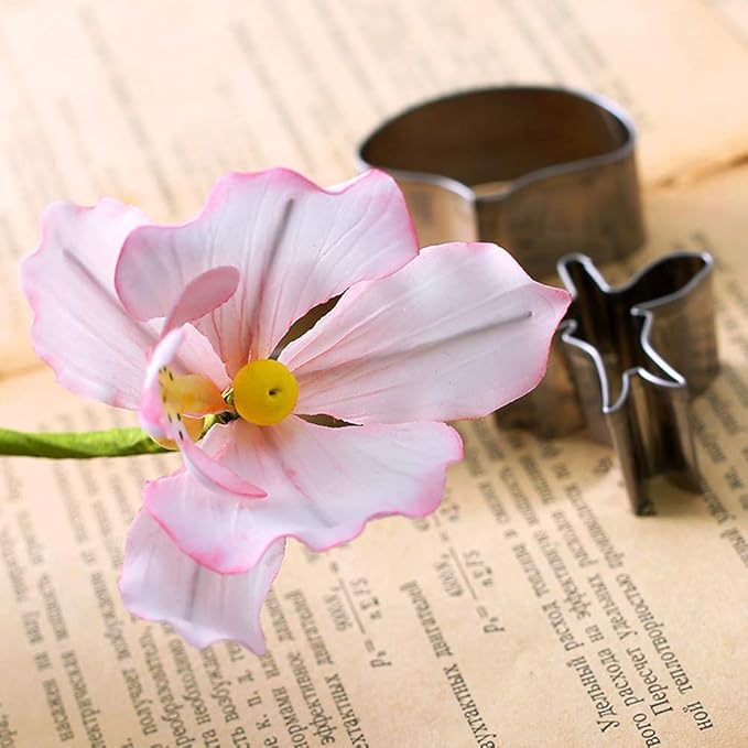3pcs/set Butterfly Orchid Sugar Flower Cutter Set Fondant Cake Sugarcraft Decorating Tools-Small