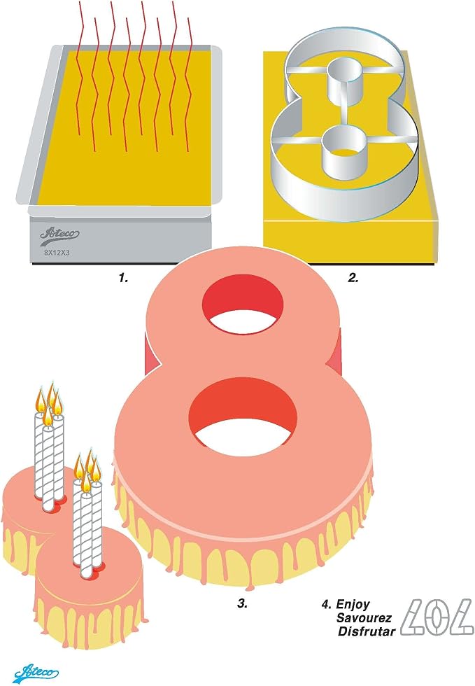 Ateco Extra Large Number 3 Cake Cutter