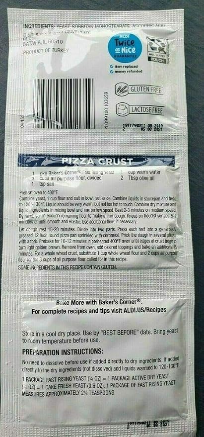 1 Strip of 3 Baker Corner Rapid Rise Instant Fast Rising Yeast bread Baking Dry