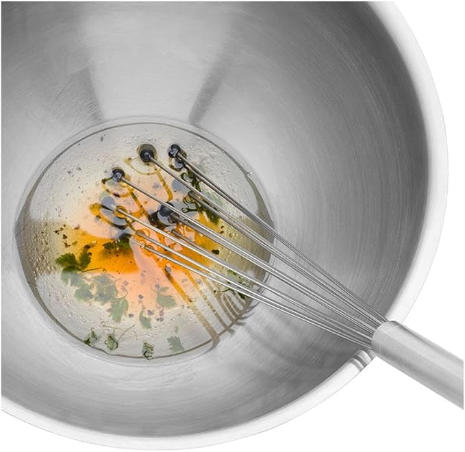 WMF Profi Plus Mixing Flash Reducing Ring 32 cm, Silicone Balls, Cromargan Stainless Steel, Partially Matted, Heat Resistant Silicone, Whisk