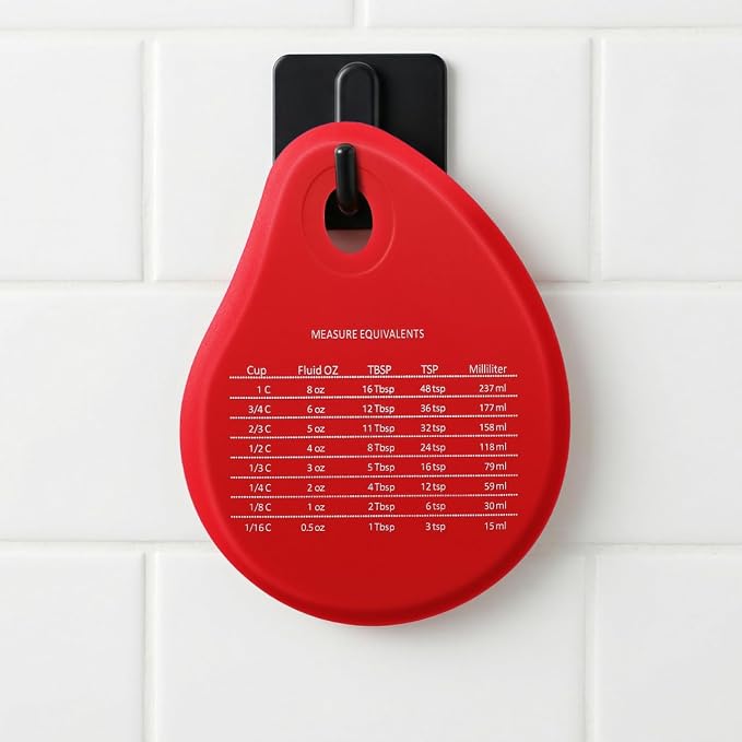 Kichvoe Silicone Dough Scraper with Measuring Scale, Flexible Bowl & Bench Scraper for Bread, Pastry, Sourdough - Multipurpose Cutter and Chopper for Baking, Pizza, Cake