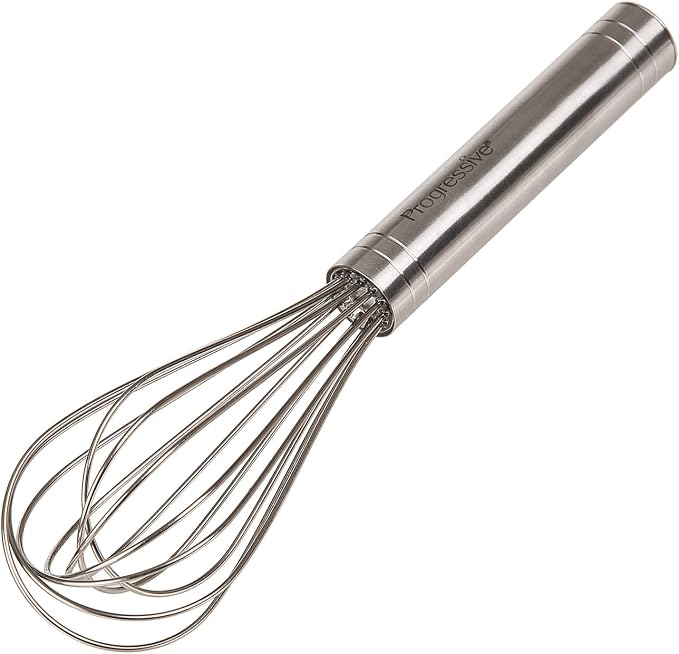 PrepWorks by Progressive 8-Inch Balloon Whisk – Handheld Steel Wire Whisk for Blending, Whisking, Beating & Stirring, BPA-Free, Dishwasher Safe