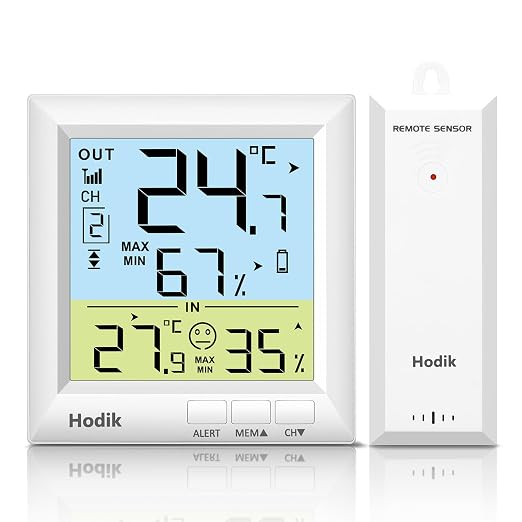 Wireless Freezer Thermometer with Alarm Refrigerator Thermometer, Fridge Freezer Alarm Thermometer Digital with 3 Adjustable Backlight and 330FT Remote Range for Kitchen Home Restaurant (One Sensor)
