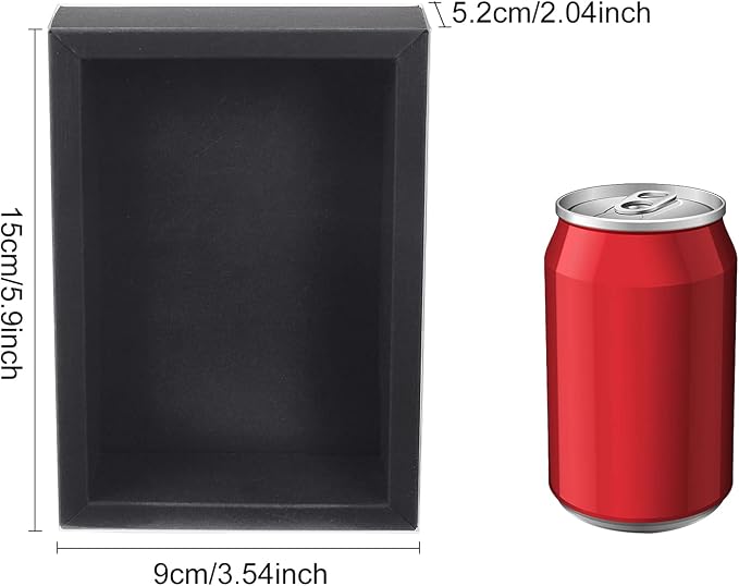 BENECREAT 12 Pack Black Drawer Kraft Boxes with PVC Plastic Window 7.3x5x1.4 Rectangle Paper Gift Boxes for Wedding Party Favor, Candy Jewelry, Gift Packaging