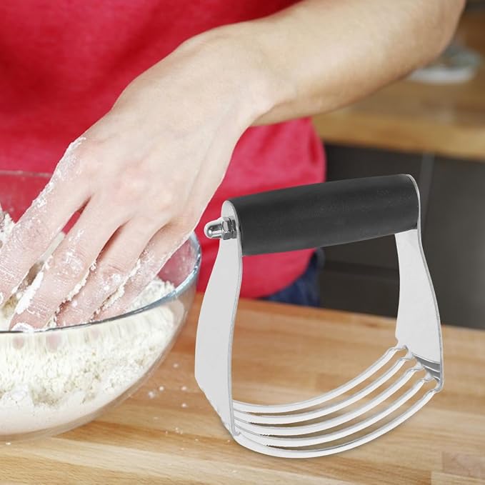 COHEALI Heavy Duty Stainless Steel Dough Blender Pastry Cutter Butter Mixer for Baking Effortless Flour Mixing and Scraping Tool Kitchen Essential for Home and Professional Bakers