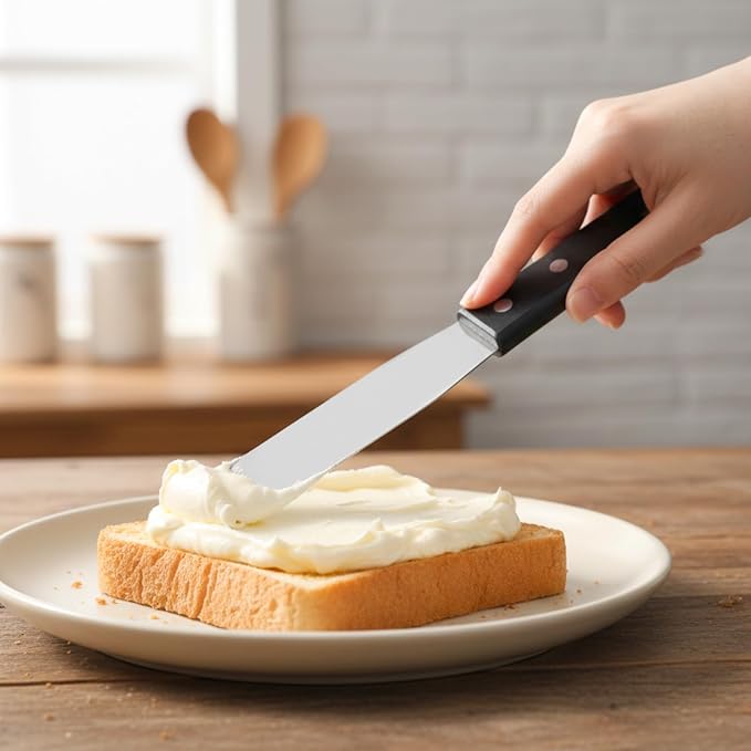 2 Offset Spatula and 3 Icing Smoother Scrapers Set Thickened Frosting Knife Stainless Steel Cake Decorating Kit Baking Accessories