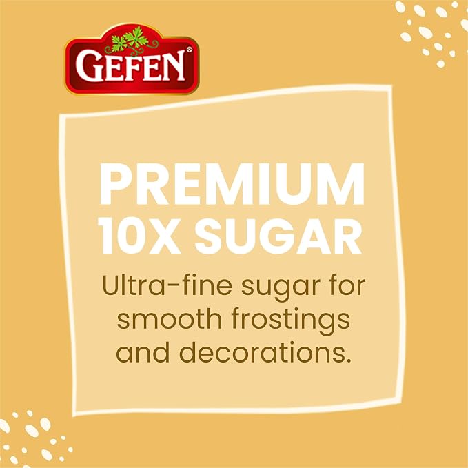Gefen Confectioners Sugar Shaker, 8.8oz (2 Pack) | Powdered Sugar | Corn Free | Gluten Free | Premium Confection Sugar | Kosher