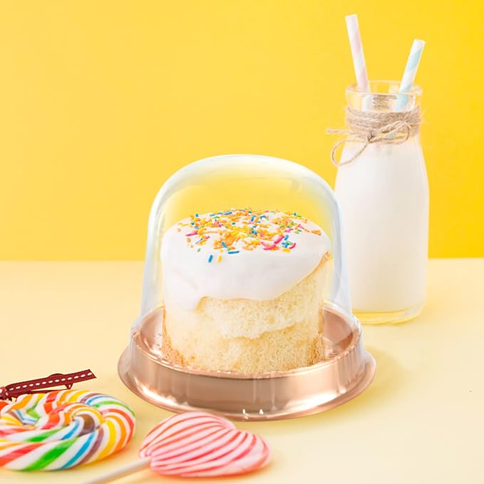 Clear Plastic Cupcake Container,25 PC Diameter 5.3 in Height 4.2 in Muffin Pod Dome Disposable Individual Box Single Holders With Lid for Wedding Birthday Christmas Halloween