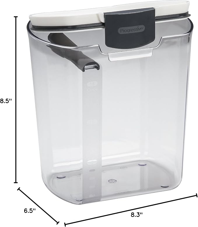 ProKeeper Flour Storage Container, 4-Quart Capacity, Includes Leveling Bar for Mess-Free Measuring