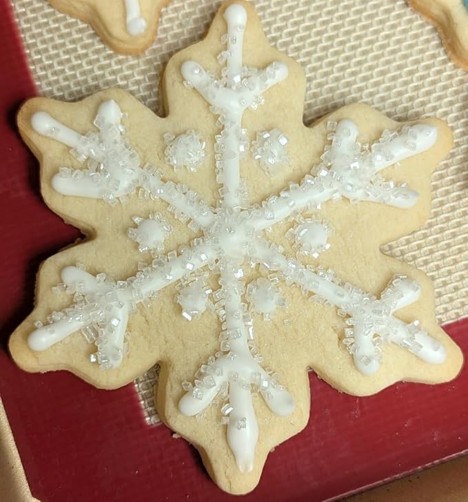 Edible Christmas Sprinkle Mix Sanding Sugar Gold Red Blue and White Crystal Candy Perfect for Cake Decorations Baking Ice Cream Cookies Cupcake Topper 6.5 ounces