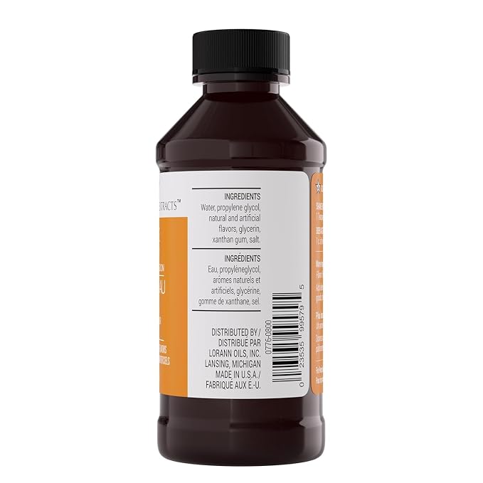 LorAnn Oils Cookie Butter Bakery Emulsion: True Essence, Ideal for Boosting Fruit Tones in Cakes, Cookies & Desserts, Gluten-Free, Keto-Friendly, Extract Substitute Essential for Your Kitchen, 4 Oz