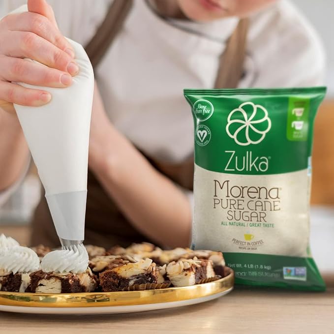 Zulka Pure Cane Sugar, 2 Lb - All-Natural, Non-GMO, Certified Vegan, Bone-Char Free & Kosher Pareve
