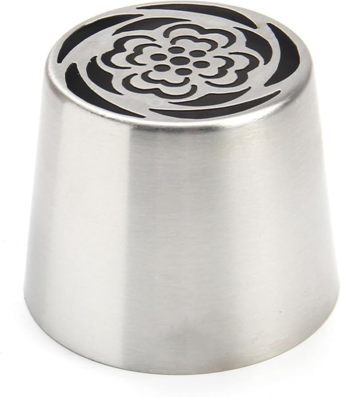 6Pack Extra Large Flower Russian Piping Tips Set, Stainless Steel Rose Tulip Icing Tips For Cake Decorating, Floral Piping Tips Flower Bouquet For Cookies Desserts Baking Tool(XXL,6D)