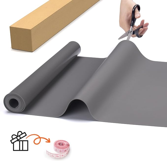 Silicone Mat Roll - Silicone Mats for Kitchen Counter, Heat Resistant Countertop Protector, Non-Slip Table Mat Desk Saver Pad, Multi-functional Cuttable Silicone Mat, Craft Mat - 17IN X 5FT