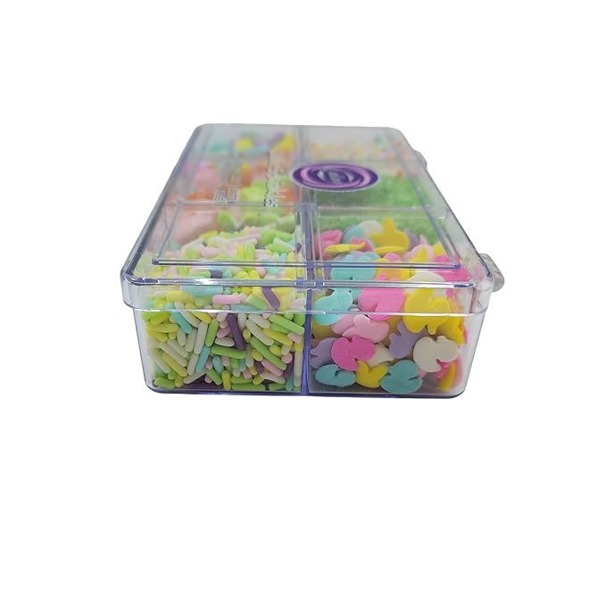 Easter Sprinkles, Edible Bunny Carrots Sprinkle, Rainbow Sprinkles with Jimmies Nonpareils Sanding Sugar for Cake Decorating, Baking, Ice Cream, Cookies Decorations, Cupcake Toppers