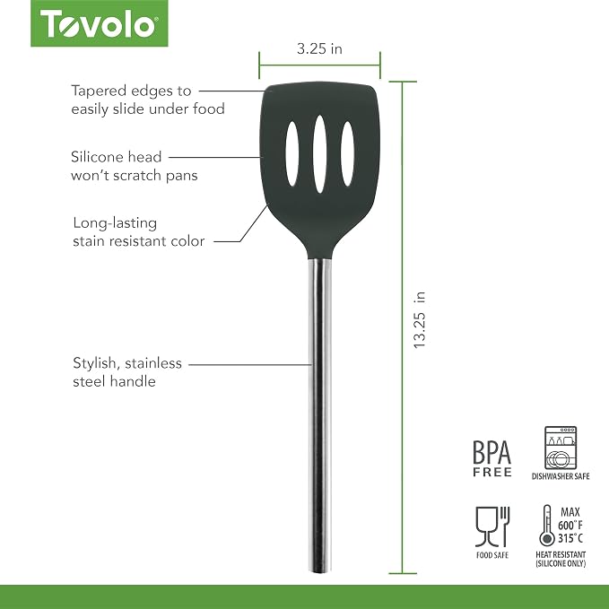 Tovolo, Turner Slotted Silicone Charcoal