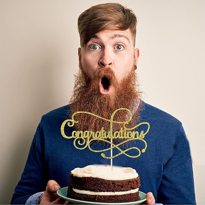 Congratulations Cake Topper,Congratulations 2026 Graduation Cake Topper,Graduation, Wedding, Retirement, Birthday, Anniversary, Celebration Party Decorations Supplies