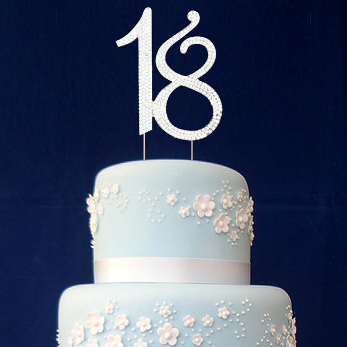 Scotamalone18 Cake Topper Premium Bling Rhinestone Diamond Gems