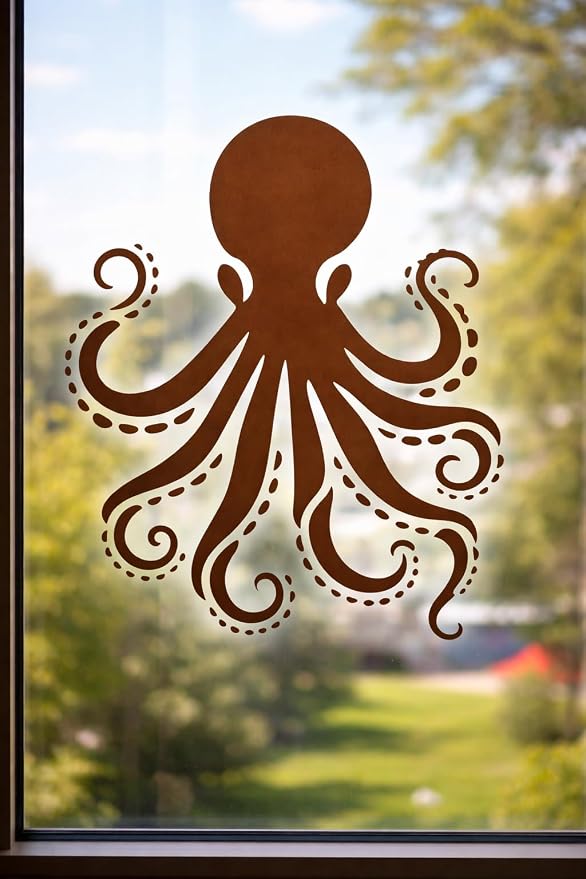 Octopus Stencil Template – Ocean Sea Life Painting Drawing Craft Art Stencil for Walls Wood Fabric Paper DIY Projects