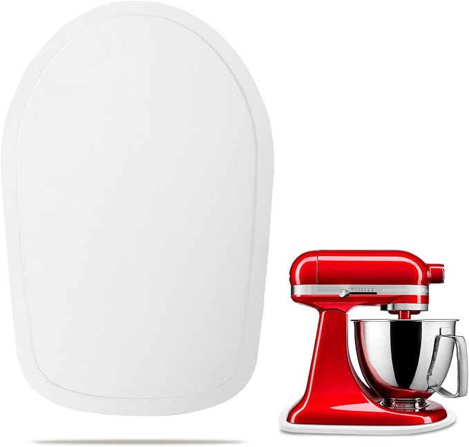 KitchenAid 4.5-5 Qt Bamboo Mixer Slider - Tilt Head Stand Mixer Appliance Mover Storage Sliding Tray (White)