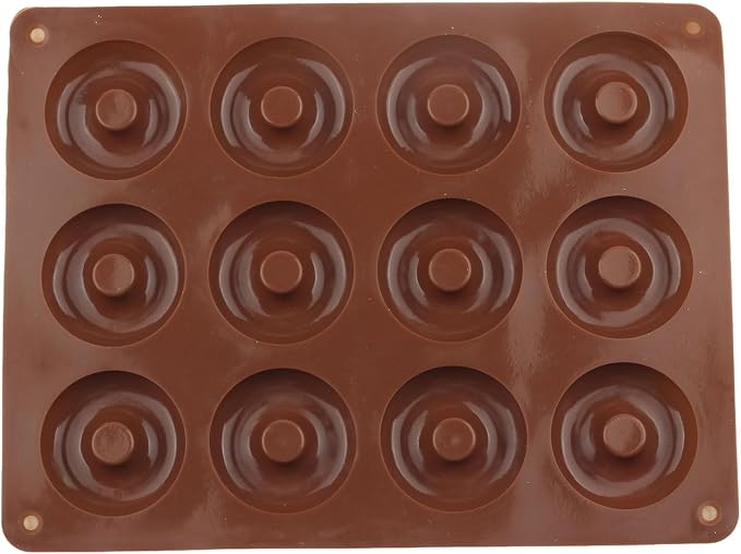 12 Cavity Donut Silicone Chocolate Molds For Candy Chocolate Cake Decoration