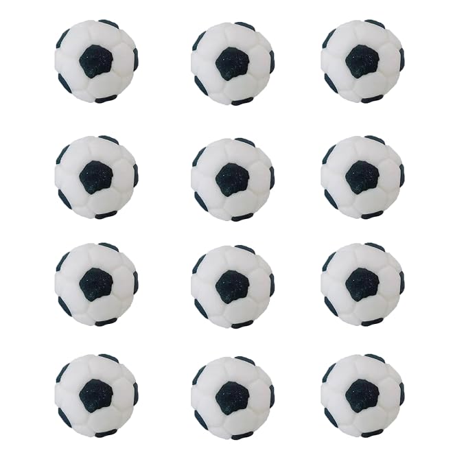 Sentovac 12 Pcs Soccer Icing Cake Decoration Edible Sprinkles DIY Candy Dessert For Cookie Cake Cupcake Topper Icing Frosting Party Decoration Supplies