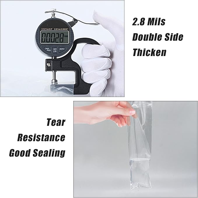 SUREHOME Pretzel Rod Bags 200 Pcs 2x8 In Clear Self Sealing Cellophane Bags for Chocolate Covered Pretzel Stick Individual Resealable Plastic Cello Bag for Party Favors Candy Treats Popsicle Packaging