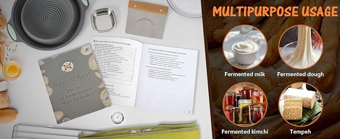 Foldable Bread Proofing Box - Bread Proofer Box - 60-120°F Temp Control, 24H Timer
