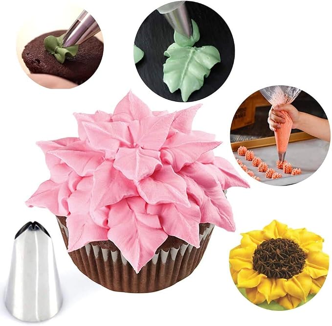 GOTOTOP Russian Piping Tips Set, 6 Pcs Russian Tips for Cake Decorating, Large Piping Tips Set Cake Icing Tips for Cookie Cupcake Decorating