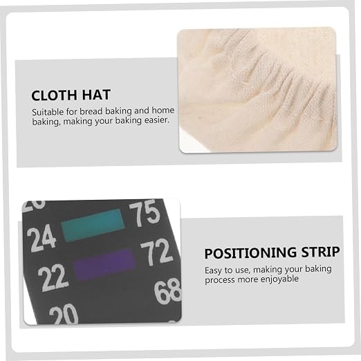SHOWERORO Sourdough Starter Jar Kit Accessories 2 Cloth Covers 2 Thermometer Stickers 2 Date Marking Bands Fermentation Jar Accessories for Temperature Monitoring and Batch Tracking