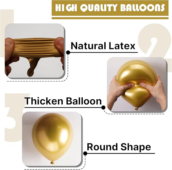 PartyWoo Gold Balloons 127pcs Different Sizes of 36 18 12 10 5 Inch Gold Balloon Arch Kit Garland for Graduation Birthday Wedding Anniversary Baby Shower Retirement Casino Party Decorations Gold-G101