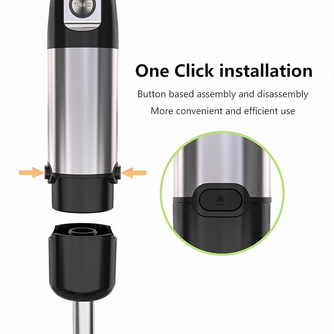 Immersion Blender Handheld,1000W hand blender stainless steel,Stick Blender,2-speed wired mixer, Includes Whisk, Frother, for Kitchen, Baby Food Blender,smoothies