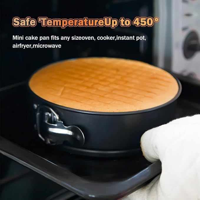 Springform Cake Pan, Cake Pan with 3 Different Size (9.5,10.2,11inch), Cake Molds for Baking with Removable Bottom, Non-Stick Bakeware for Effortless Baking(with 50 Pcs Parchment Paper Liners)