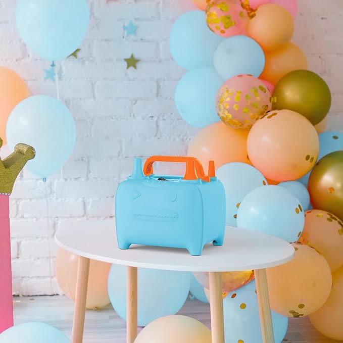 OWill Balloon Pump Electric, Multipurpose Balloon Inflator Electric Air Pump, Portable Dual Nozzle Balloons Air Pump Electric 600W Blow Machine for Party Decoration