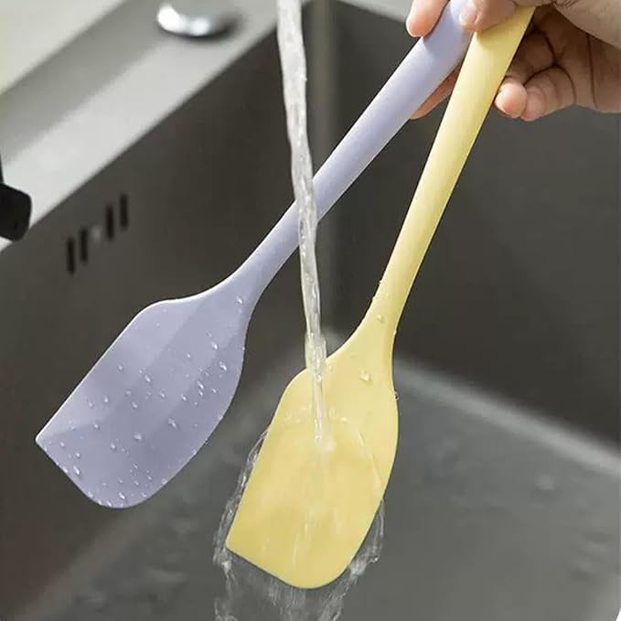 4 PCS Mini Silicone Spatulas 8.2 Inch Rubber Spatula Small Baking Mixing Tool for Nonstick Cookware, Cooking Macaron colors(Purple Green Pink Yellow)