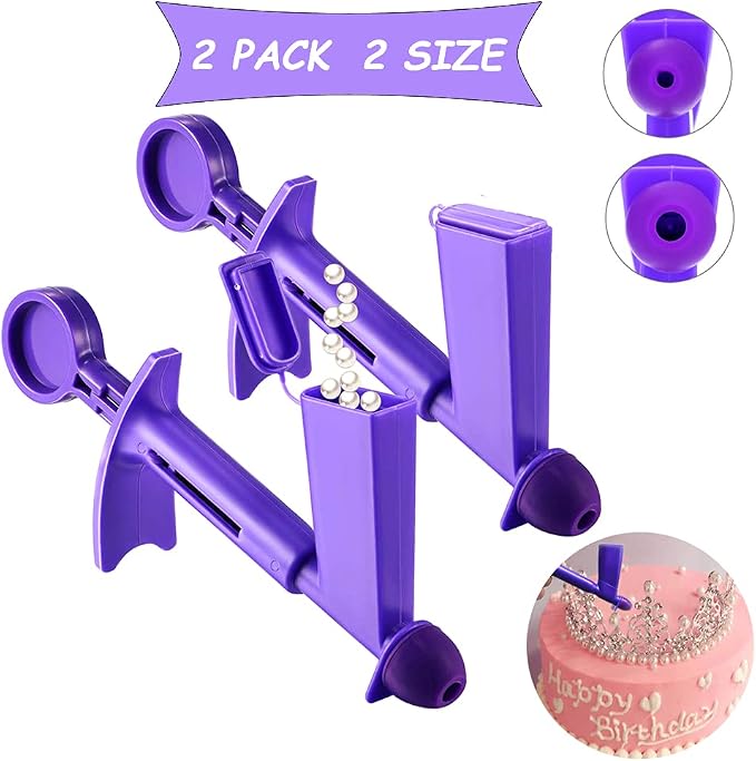 Plastic Pearl Applicator Fondant Pearl Ball Applicator SugarCraft Cake Decorating Tools Plunger (3mm and 6mm)