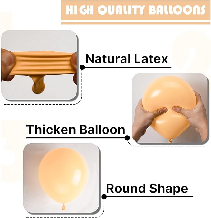 PartyWoo Nude Balloons 100pcs 12 Inch Apricot Boho Fall Neutral Latex Helium Balloons for Graduation Wedding Anniversary Birthday Boy Baby Shower Woodland Boho Theme Party Decorations Brown-F05