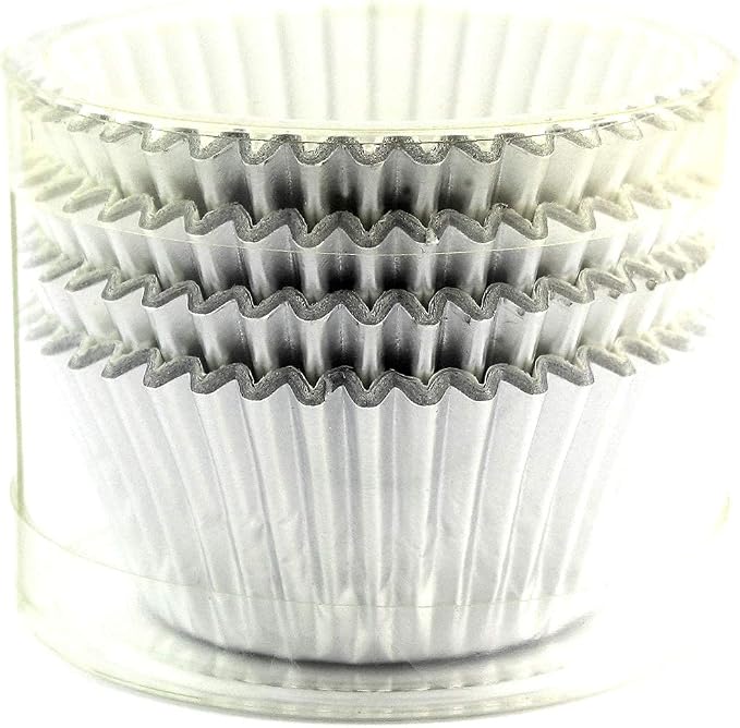 Foil Cupcake Liners Standard Baking Cups 100 Pcs (Silver)