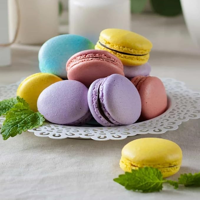 Cocoarm Macaron Silicone Mat, 48 Capacity Silicone Sheet Mat Baking Cookies Pastry DIY Bakeware Decorating Tools for 1.5" Macarons Making, 15.4 x 11.2inch (not include decorating pot)