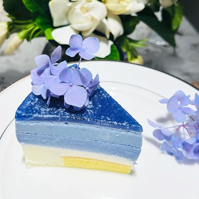 Edible Blue Pearl Sprinkles for Cake Decorating, Mixing 4 Sizes Blue Sugar Cupcake, Ice Cream, Donuts, Macaron Toppings Supplies 90g/ 3.17oz