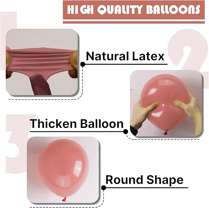 PartyWoo Dusty Pink Balloons 127pcs Different Sizes of 36 18 12 10 5 Inch Blush Pink Dusty Rose Boho Netural Balloon Arch Kit Garland for Baby Shower Princess Girl Birthday Party Decorations Pink-F01