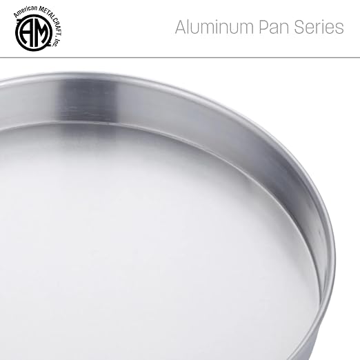 American Metalcraft A80162 Straight-Sided Pan, Aluminum, 16" Dia, 2" H, Silver