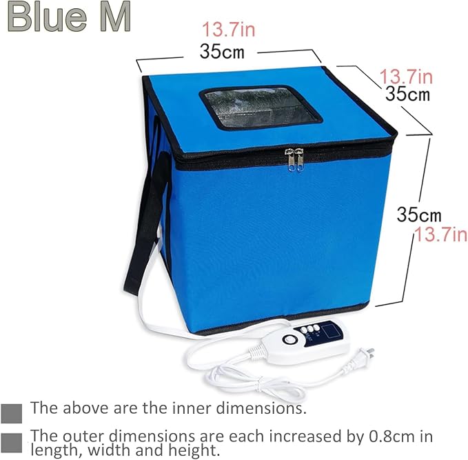Temperature-Controlled Dough Proofer Box & Fermentation Kit - Folding Bread Making Tools, Reusable Sourdough Starter Jar for Bread, Yogurt, Natto & Soap (M)